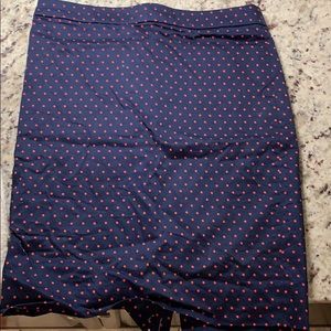 Blue & Red Polka Dot J. Crew Skirt Size 6